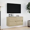 vidaXL TV-Wandschränke mit LED-Beleuchtung 2 Stk. Sonoma 41x31x45 cm 852276 Bild 4