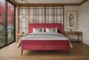 Boxspringbett Vento - Cordstoff - rot - 180x200 cm Bild 3