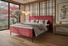 Boxspringbett Vento - Cordstoff - rot - 180x200 cm Bild 2