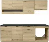 Vente-unique - CARMEO Küchenmöbel Holz, Platte GrauBeige - B 60 cm x H 82 cm x L 200 cm Bild 3