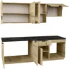 Vente-unique - CARMEO Küchenmöbel Holz, Platte GrauBeige - B 60 cm x H 82 cm x L 200 cm Bild 5