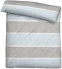 biberna Melange-Flanell Bettwäsche 0840506 BLOCKSTREIFEN, ciel, 1x 135x200 cm + 1x 80x80 cm Bild 2