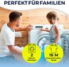 EASYmaxx Klappbarer Wäscheständer | Effizientes Trocknen mit 3 Ebenen, 2 Seitenflügeln & leichtem Aufbau | Platzsparend, vielseitig und mobil für drinnen und draußen, Schwarz/Weiß Bild 3