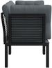 vidaXL Garten-Eckstühle mit Kissen 2 Stk. Schwarz & Grau Poly Rattan 362801 Bild 4
