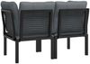vidaXL Garten-Eckstühle mit Kissen 2 Stk. Schwarz & Grau Poly Rattan 362801 Bild 5