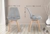 CLP 4er Set Esszimmerstuhl Linares Mit Buchenholzgestell,hellgrau Cord Bild 2