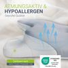 Juskys Nackenkissen 2er Set - Ergonomisches Nackenkissen mit Memory-Foam, atmungsaktivem Bezug - Kissen für den Nacken, gesunder Schlaf - weiß/grau Bild 3