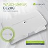 Juskys Nackenkissen 2er Set - Ergonomisches Nackenkissen mit Memory-Foam, atmungsaktivem Bezug - Kissen für den Nacken, gesunder Schlaf - weiß/grau Bild 5
