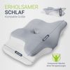 Juskys Nackenkissen 2er Set - Ergonomisches Nackenkissen mit Memory-Foam, atmungsaktivem Bezug - Kissen für den Nacken, gesunder Schlaf - weiß/grau Bild 4