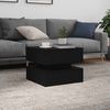 vidaXL Couchtisch mit LED-Leuchten Schwarz Eichen-Optik 50x50x40 cm 862257 Bild 5