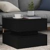vidaXL Couchtisch mit LED-Leuchten Schwarz Eichen-Optik 50x50x40 cm 862257 Bild 4