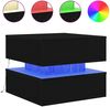 vidaXL Couchtisch mit LED-Leuchten Schwarz Eichen-Optik 50x50x40 cm 862257 Bild 3