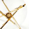 Runder Esstisch 80 x 80 x 75 cm mit Glasplatte und Metallgestell in Gold Bild 4
