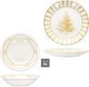 12tlg Tafelservice Tanne gelb 6 Personen Essteller Suppenteller Weihnachten Bild 4