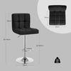WOLTU® 1 x Barhocker Barstuhl Tresenhocker Stuhl drehbar und höhenverstellbar Tresen Hocker Leinen Schwarz BH32sz-1 Bild 3