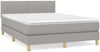 vidaXL Boxspringbett mit Matratze Hellgrau 140x200 cm Stoff 3140777 Bild 2