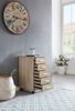 Kadima Design Schubladenschrank "Itter" Holz: 5 Schubladen, Rollen, melaminharzbeschichtet. Beige, 33x38x63 cm Bild 5