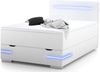 wonello Boxspringbett Dallas, inkl. LED-Beleuchtung, Bettkasten, 2x USB-Anschluss und Topper Bild 2