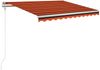 vidaXL Markise Automatisch Einziehbar 300x250 cm Orange und Braun 3068870 Bild 2