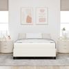 vidaXL Bettrahmen mit Matratze Creme 160 x 200 cm Stoff 3399132 Bild 3