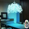 RGB LED Pendelleuchte, Blätter-Design, Chrom, H 150 cm Bild 2