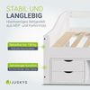 Juskys 'Nalu' Funktionsbett - mit Lattenrost & Schubladen - für Kinder - Gästebett - Holz Weiß Bild 3