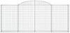 vidaXL Gabione mit Hochbogen 300x30x120/140 cm Verzinktes Eisen 153506 Bild 3