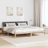 vidaXL Bettgestell Braun und Dunkelgrau 200 x 200 cm Massivholz Kiefer 3394349 Bild 4