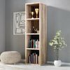 Casaria Bücherregal mit 4 offenen Fächern, Eiche, 106x30x30 cm Bild 2