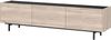 Lowboard >CANTORIA< 3 Klappen, Castello-Eiche-Dekor / Schwarz - 184x48x40cm (BxHxT) Bild 3