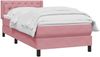 vidaXL Boxspringbett mit Matratze Rosa 80x220 cm Samt 3318392 Bild 4
