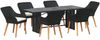 vidaXL Garten Essgruppe mit Kissen 7 pcs Schwarz Poly-Rattan 3261621 Bild 2