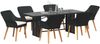 vidaXL Garten Essgruppe mit Kissen 7 pcs Schwarz Poly-Rattan 3261621 Bild 3