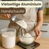 2er Set Futterschaufel Pferd Aluminium 2500 ml Mehlschaufel Eisschaufel Abwiegeschaufel Sackschaufel Getreideschaufel Schaufel Metall Bild 3