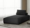 Sofa Set 2-teilig Sezlong und Sofa 3-Sitzer CELES in Stoff Scala Schwarz Bild 4