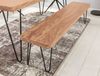 Wohnling Esszimmer Sitzbank ,Landaus Stil, Massiv-Holz, Akazie, 120 x 45 x 40 cm Bild 5