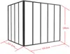 Vente-unique - BAYVIEW Innenglaswand MetallGlas Schwarz - B 120 cm x H 130 cm x L 150 cm Bild 3