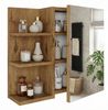 TREND WERK Spiegelschrank Badezimmer mit Ablage & Stauraum (59×16×50 cm Hängender Badezimmerschrank zur Wandmontage mit Regal) – modern & pflegeleicht Bild 2