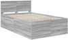 vidaXL Bettrahmen Graues Sonoma 120 x 190 cm Holzwerkstoff 3408597 Bild 4