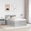 vidaXL Bettrahmen Graues Sonoma 120 x 190 cm Holzwerkstoff 3408597 Bild 3