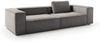 KAWOLA Sofa CARMO 3-Sitzer Feincord anthrazit 68 x 118 x 306 cm Bild 3
