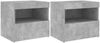 vidaXL Nachttische mit LED-Leuchten 2 Stk. Betongrau 50x40x45 cm 836770 Bild 2