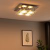 LED Deckenleuchte, Glas, Chrom, 4 Flammig, GU10, L 26 cm Bild 2