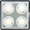 LED Deckenleuchte, Glas, Chrom, 4 Flammig, GU10, L 26 cm Bild 5