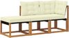 vidaXL Outdoor-Schnittsofa-Einheiten 3 Stück Natur und Creme 900625 Bild 2