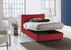 Dmora Doppelbett Attinia, Bettkasten mit Stoffbezug, 100 % Made in Italy, Öffnung vorne, inklusive Matratze 120 x 190 cm, Rot Bild 4