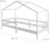 roba Hausbett 90 x 200 cm - Kinderbett nach dem Montessori Prinzip - Inklusive Lattenrost sowie integriertem Rausfallschutz - Holz weiß lackiert Bild 4