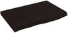 vidaXL Wandregal Dunkelbraun 60x40x(2-4) cm Massivholz Eiche Behandelt 363768 Bild 2
