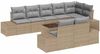 vidaXL Gartensofa-set mit Speicher Beige und Hellgrau Poly Rattan 3355789 Bild 2