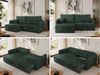 L-förmiges Ecksofa mit Armlehnen, für das Wohnzimmer, Schlaffunktion und Bettkästen, Wellenfeder am Sitz, losen Kissen - MESTO - Grün Cord - linke Seite Bild 2